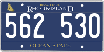 RI license plate 562530