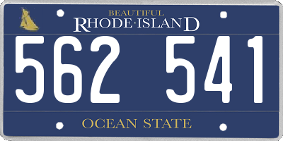 RI license plate 562541