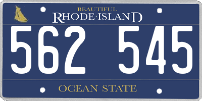 RI license plate 562545