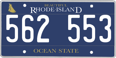 RI license plate 562553