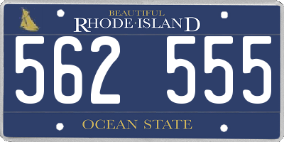 RI license plate 562555