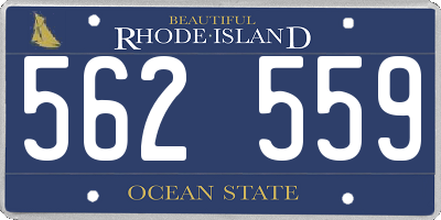 RI license plate 562559