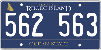RI license plate 562563