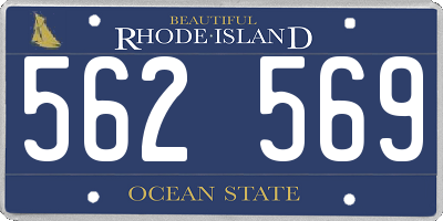 RI license plate 562569
