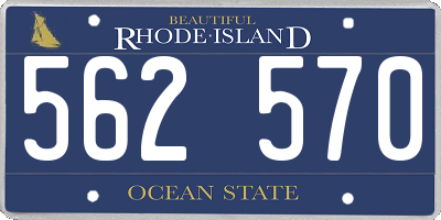 RI license plate 562570