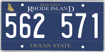 RI license plate 562571