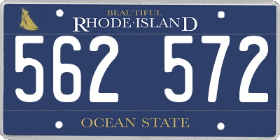 RI license plate 562572