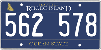 RI license plate 562578