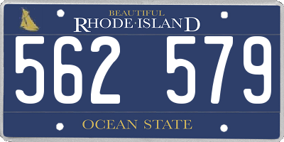 RI license plate 562579