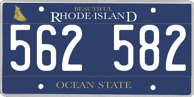 RI license plate 562582