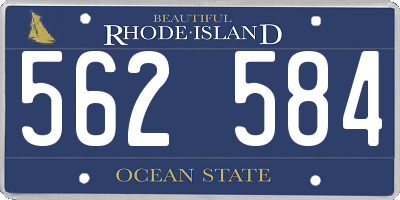 RI license plate 562584
