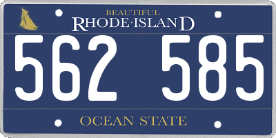 RI license plate 562585