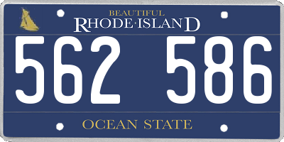 RI license plate 562586