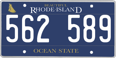 RI license plate 562589