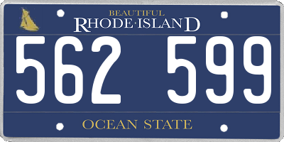 RI license plate 562599