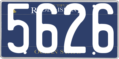 RI license plate 5626