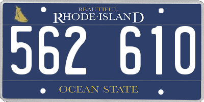 RI license plate 562610