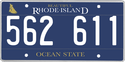 RI license plate 562611