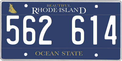 RI license plate 562614