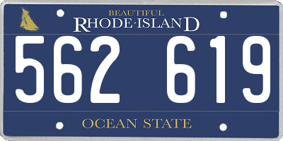 RI license plate 562619