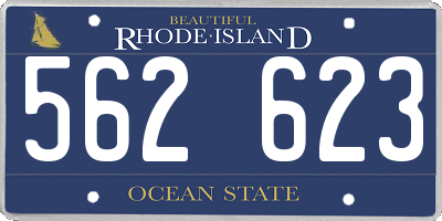 RI license plate 562623