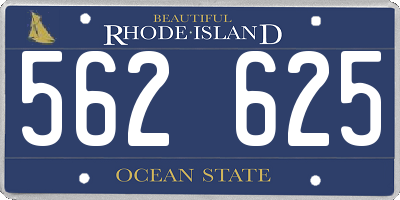 RI license plate 562625
