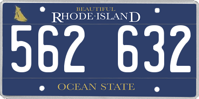 RI license plate 562632