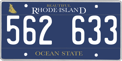 RI license plate 562633