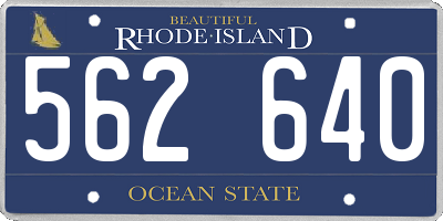 RI license plate 562640