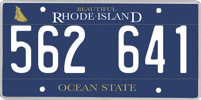 RI license plate 562641