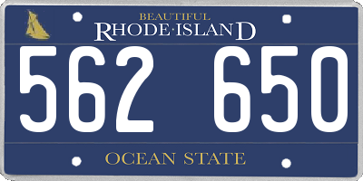 RI license plate 562650