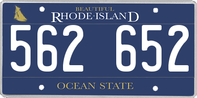 RI license plate 562652