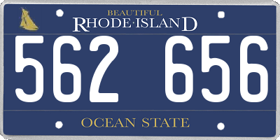 RI license plate 562656