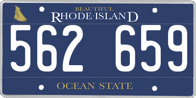 RI license plate 562659
