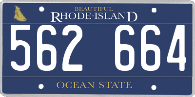 RI license plate 562664