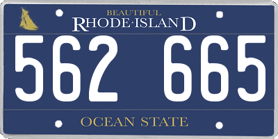 RI license plate 562665