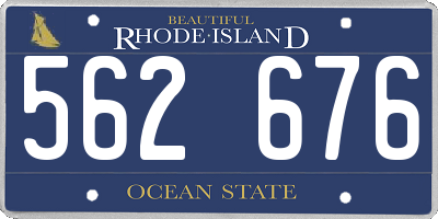 RI license plate 562676
