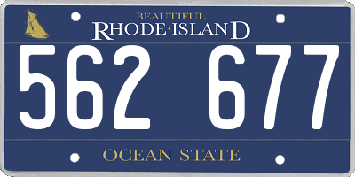 RI license plate 562677