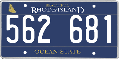 RI license plate 562681