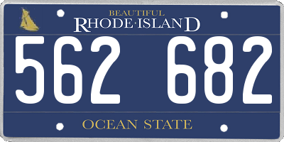 RI license plate 562682