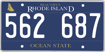 RI license plate 562687