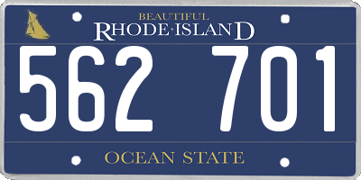 RI license plate 562701