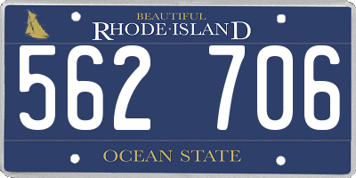 RI license plate 562706