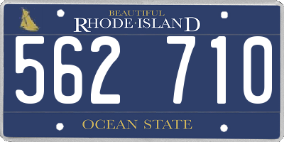 RI license plate 562710