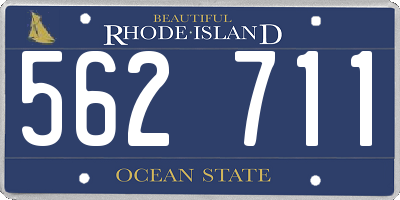 RI license plate 562711