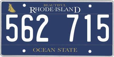RI license plate 562715