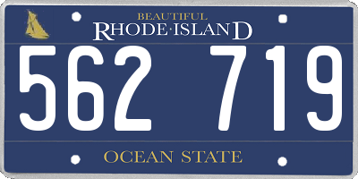 RI license plate 562719