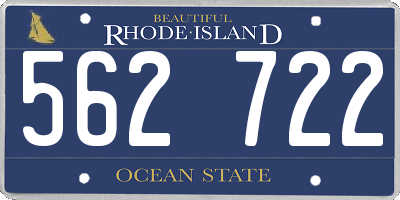 RI license plate 562722
