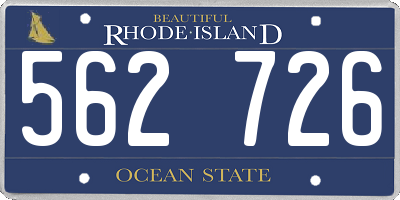 RI license plate 562726