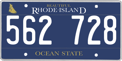 RI license plate 562728